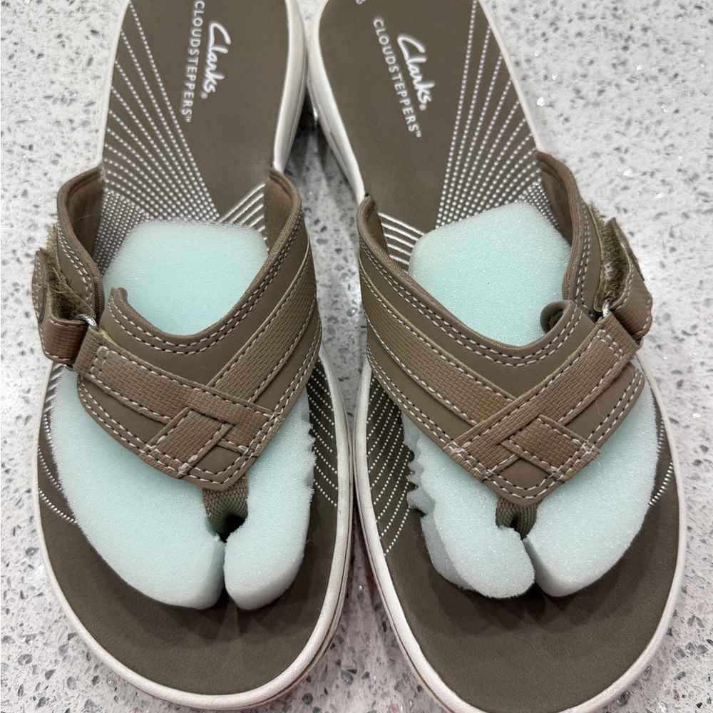 Clarks Breeze Sea Sandals - Taupe - Picture 3 of 7
